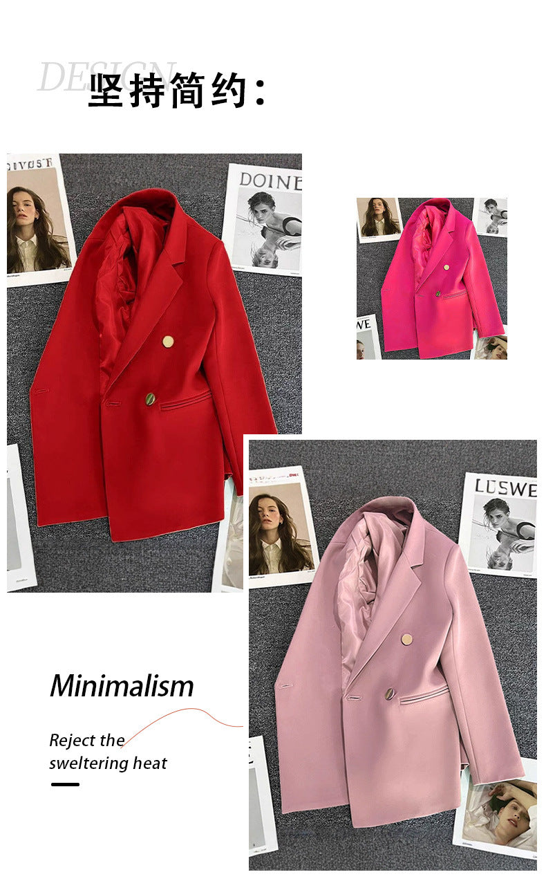 Green Small Blazer for Women 2025 Spring New Style Slimming Internet Celebrity Street Top Trendy Women