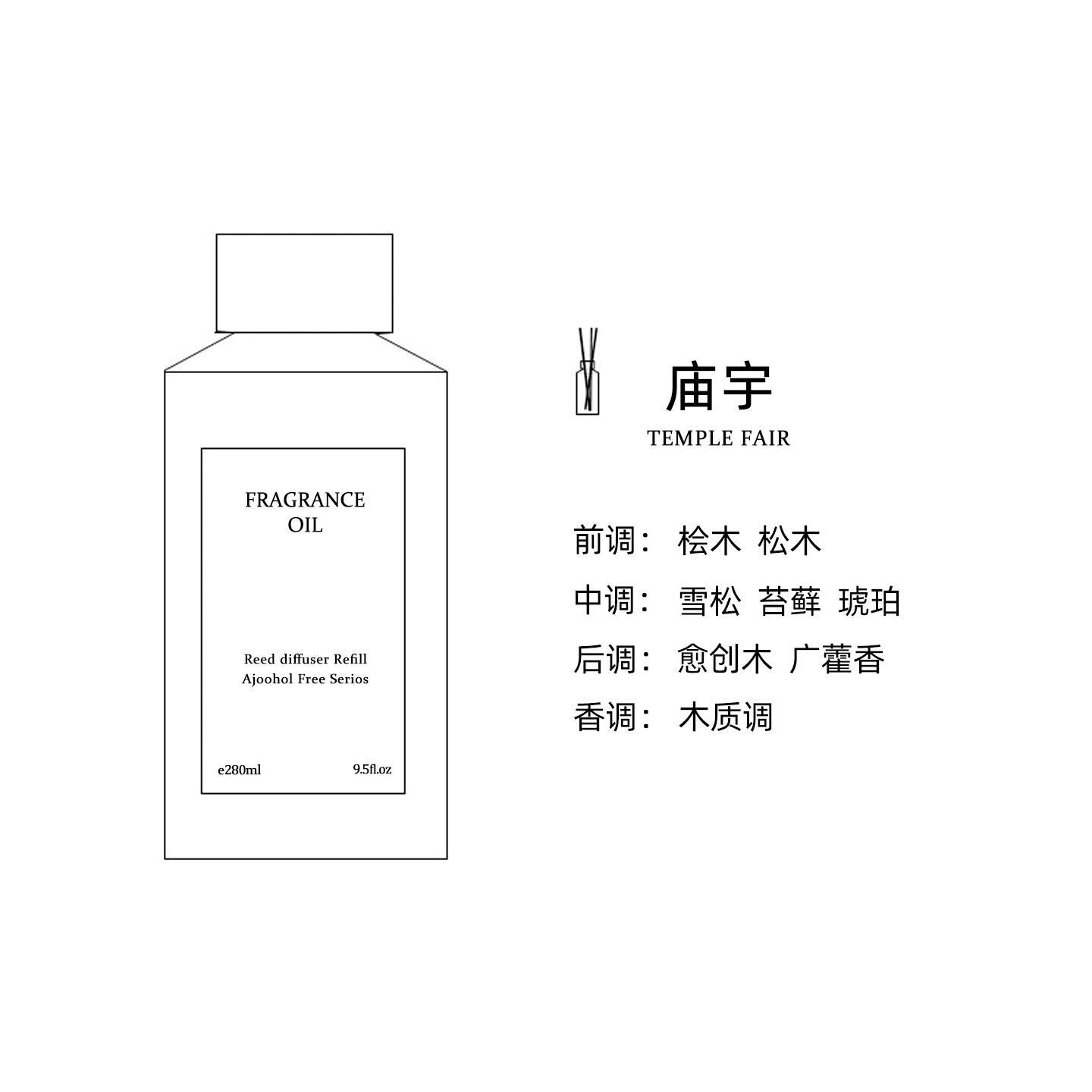Hotel Flameless Aroma Diffuser Essential Oil Refill Liquid for Home Bedroom, High-End Fragrance Diffuser, Aroma Diffuser Liquid, Perfume Ornament