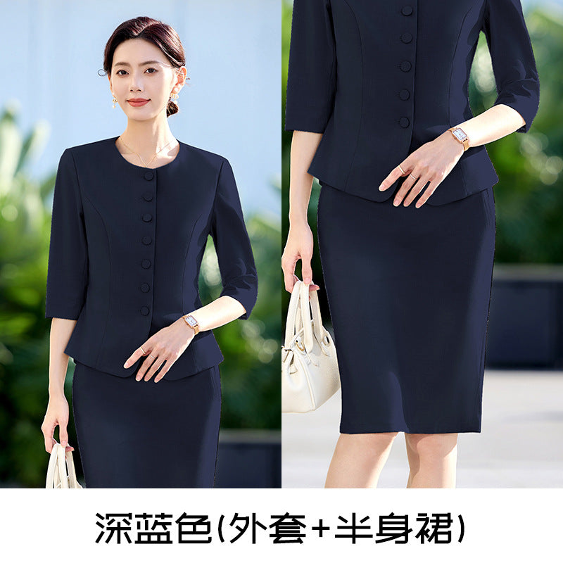 New Chinese Style Professional Skirt Classy Suit Suit for Women 2025 New Sales Workwear Conference Reception Work Clothes Summer