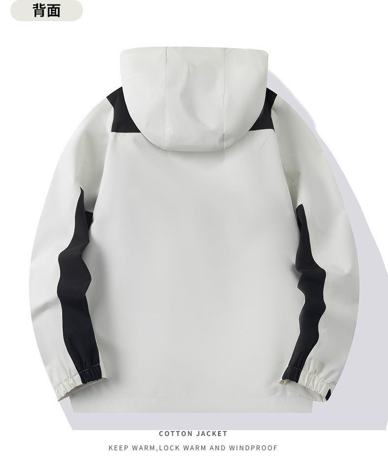 Workwear Custom Logo Winter Three-In-One Jacket for Men and Women, Removable Windproof and Waterproof Jacket with Cotton Lining