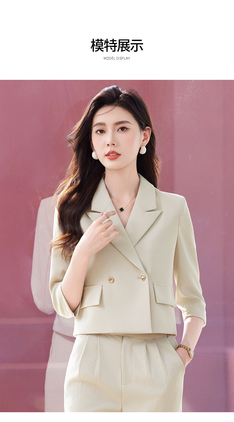 High-End Age-Reducing Business Attire, Petite Suit, Stylish, Casual, Slimming and Taller, Short Suit and Pants