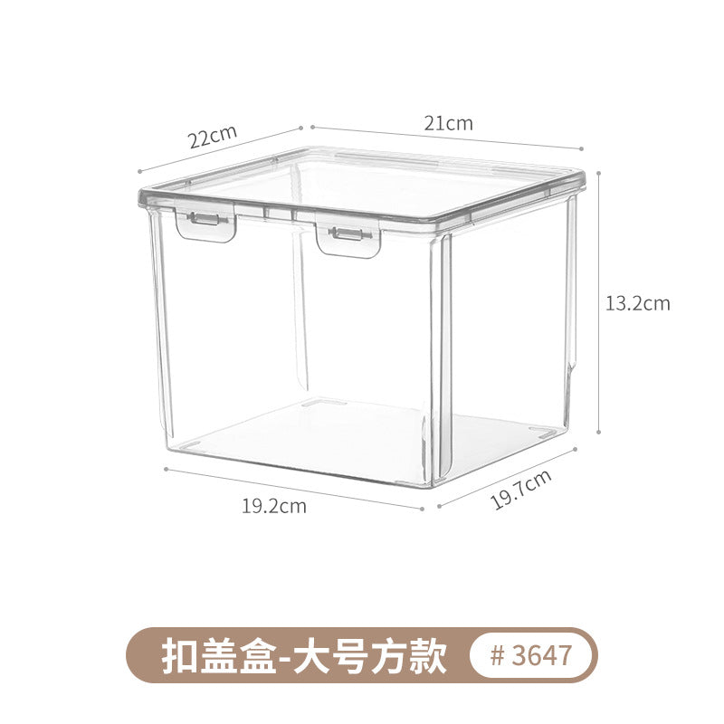 [Special Offer] Transparent Storage Box Flip-Top Organizer Multi-Purpose Square Storage Box Miscellaneous Box 20 Sizes