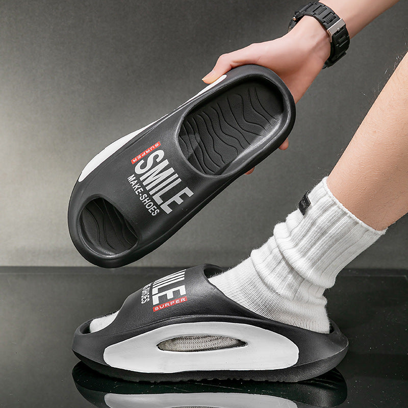 Sandals and slippers women's thick-soled poop-feeling platform shoes indoor and outdoor wear couples cross-border fashion versatile sports men's slippers
