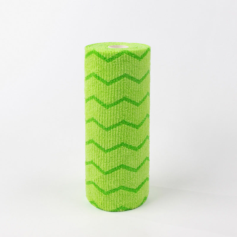 Cross-Border Ultra-Fine Fiber Polyester Towel Roll, Multi-Functional Thickened Kitchen Dishwashing Cloth, Lint-Free Hand-Tearable Cleaning Cloth