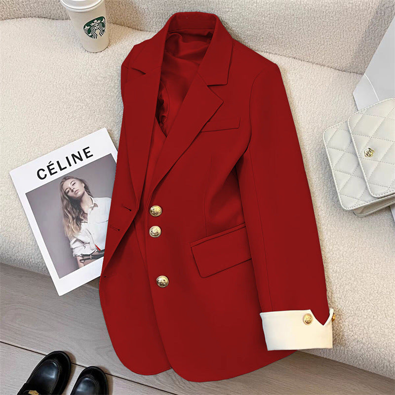 2026 New Style Elegant Commuter Blazer for Women, Spring and Autumn, Unique Design, Trendy Cross-Border Suit
