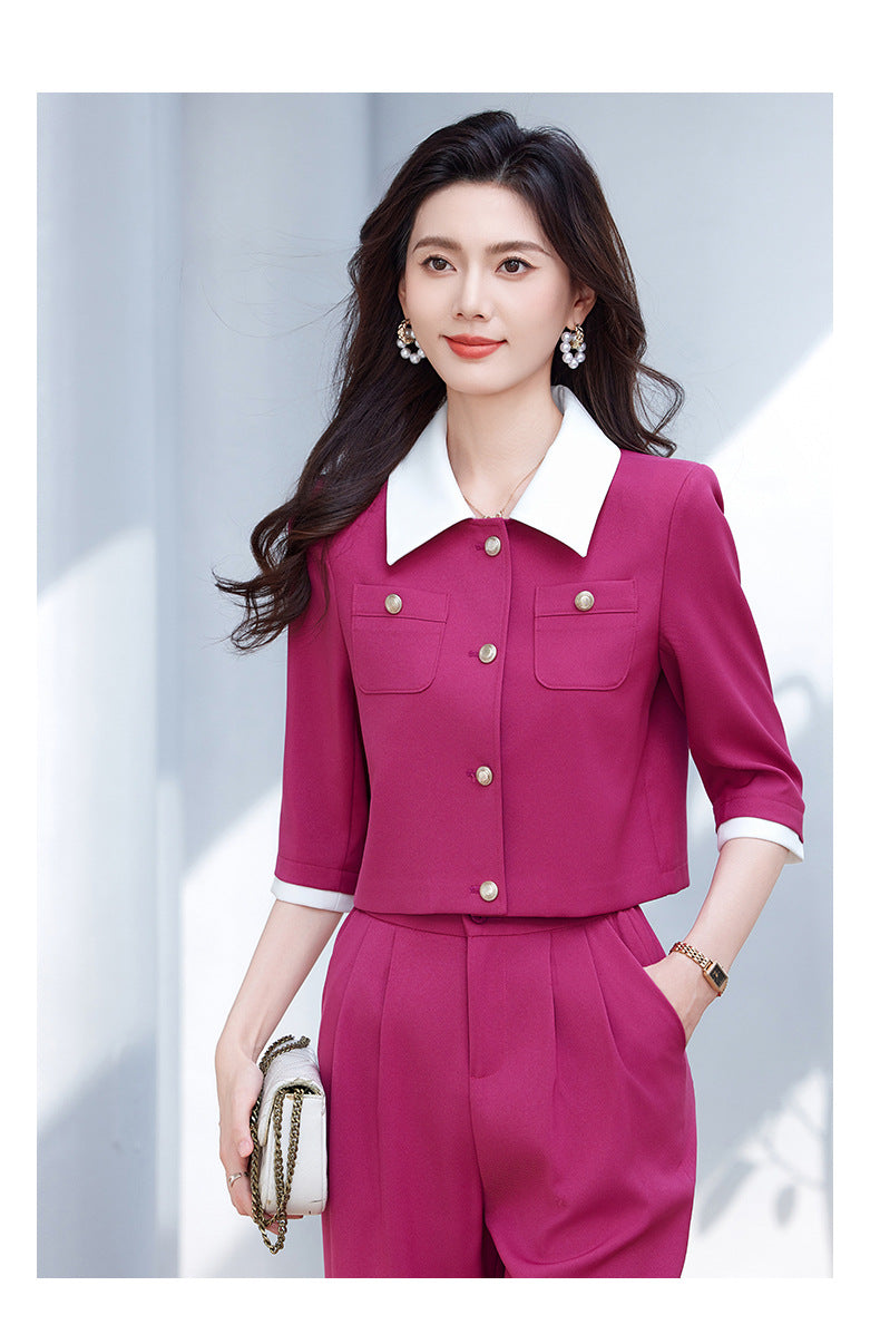 Blazer Women's Spring and Summer 2025 New Elegant Goddess Style Workplace Work Clothing Fashion Professional Suit Suit