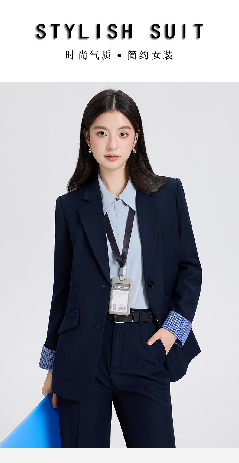 Cross-Border Professional Women's Suit Set, High-End Elegant Business Attire, Sophisticated Look for College Students' Interviews, Formal Suit Jacket