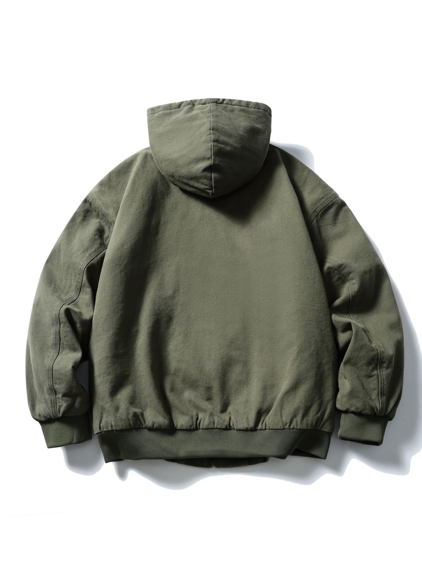 Mr. Song's Cross-Border Japanese-Style Trendy Heavily Washed Drawstring Hooded Inner Checkered Casual Warm Cotton Jacket for Men and Women