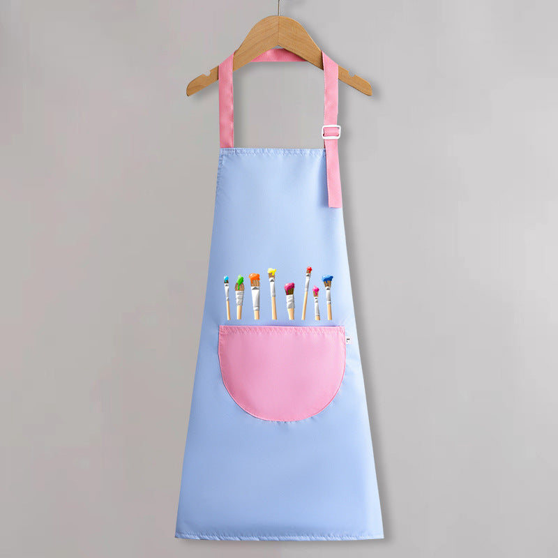 Children's apron painting waterproof antifouling studio cartoon apron big children's kindergarten apron overalls custom logo