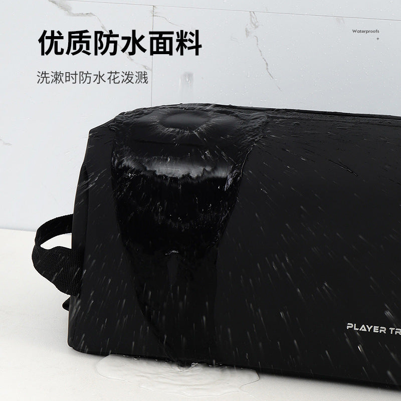 Leather Swimming Storage Bag Wet and Dry Separate Bag Men's Waterproof Portable Double-Layer Handbag Storage Bag Swimming Equipment