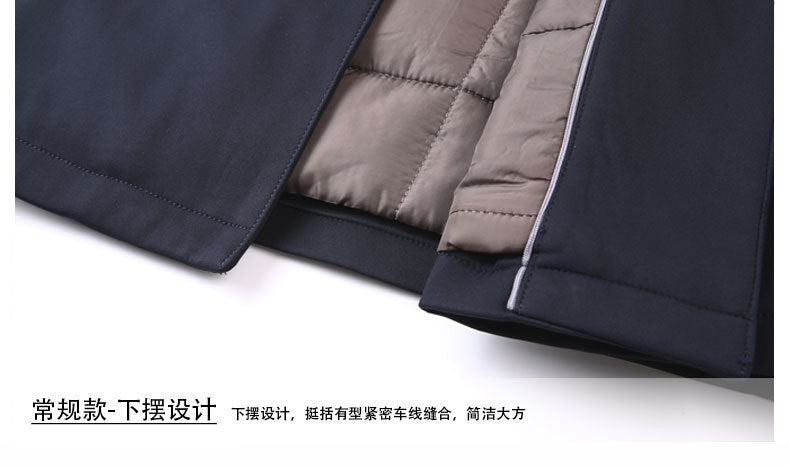 2024 New Middle-aged Men's Cotton-padded Jacket Thick Warm Cotton-padded Jacket Brand Business Lapel Down Cotton-padded Jacket for Men