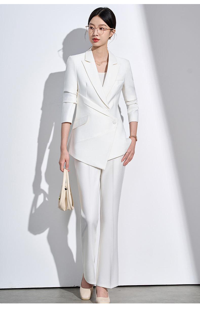 Cross-Border Women's Suit Set, New Design, Professional Formal Attire for Hotel and Beauty Salon Managers, Workwear Blazer