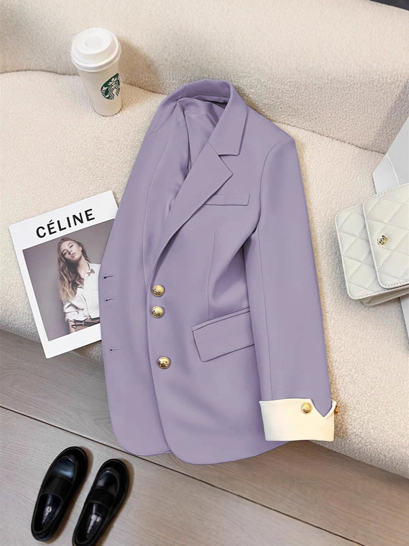 2026 New Style Elegant Commuter Blazer for Women, Spring and Autumn, Unique Design, Trendy Cross-Border Suit