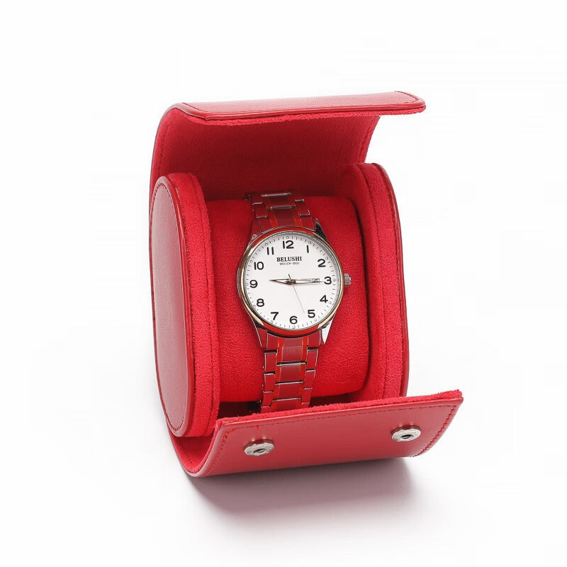 2025 Cross-Border Portable 1-Digit 2-Digit 3-Digit Watch Box Pu Leather Watch Storage Box Packaging Box Wholesale