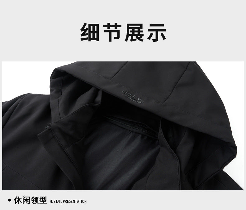 2024 Winter fleece-lined Thickened Cotton Coat Men's Middle-aged and Elderly Dad Hat with Removable Inner Liner Warm Cotton Coat