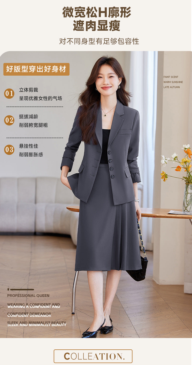 Cross-Border Women's Blazer Formal Wear Women's Suit Professional Teaching and Art Exam Attire High-End College Student Interview Suit