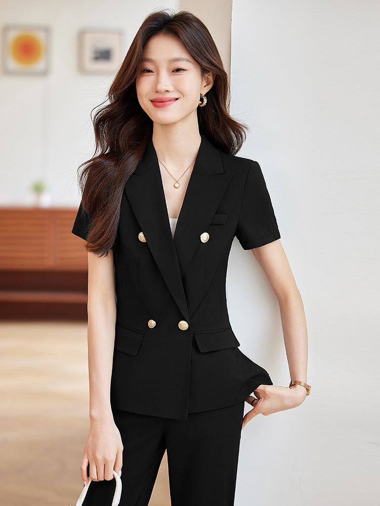 Black Slim Business Suit suit Jacket Female Student Civil Servant Interview Hotel Manager Dress Overalls