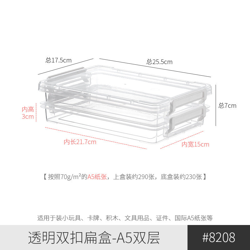 [Special Offer] Transparent Storage Box Flip-Top Organizer Multi-Purpose Square Storage Box Miscellaneous Box 20 Sizes