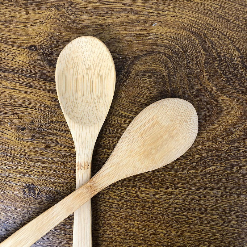 Japanese-Style Bamboo Spoon for Adults, Rice Spoon, Bamboo Wooden Spoon, Long-Handled Spoon, Bamboo Spoon for Home Kitchen Utensils, Creative Engraving