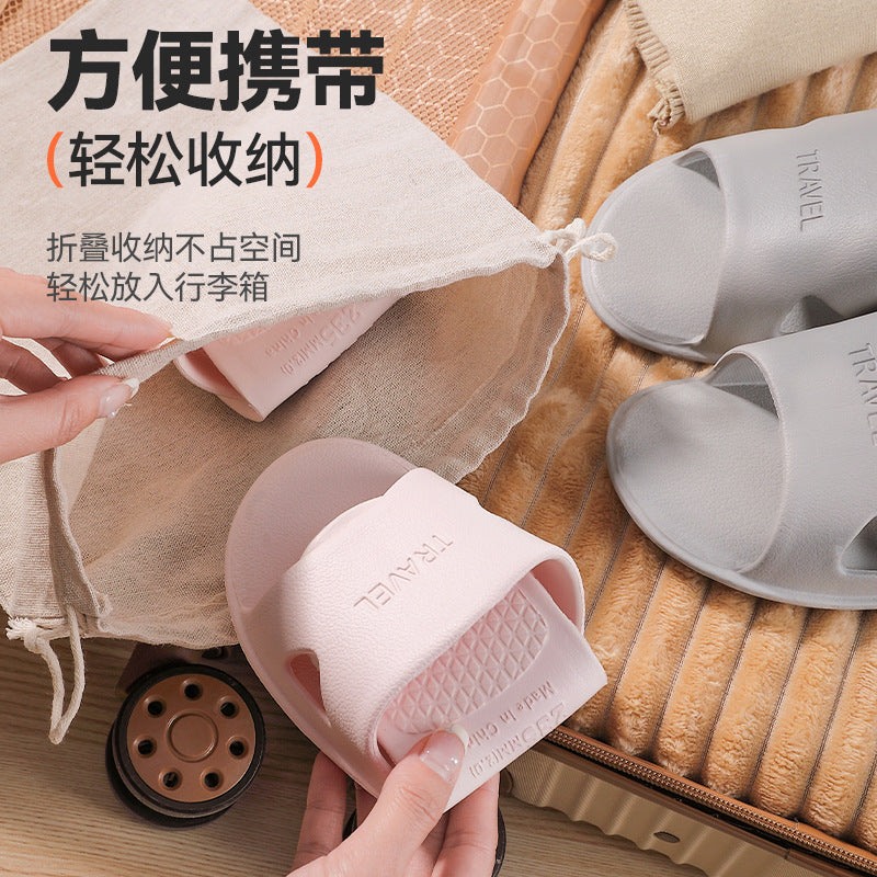 Eva Sandals for Men's Home Bathroom Men's and Women's Non-Slip Flexible Travel Business Trip Hotel Bath Foldableable Slippers