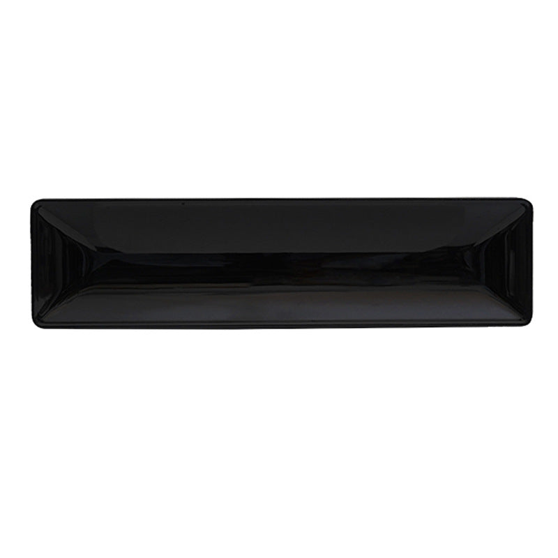 Black Melamine Imitation Porcelain Customizable Rectangular Glossy Commercial Barbecue Sushi Hot Pot Restaurant Long Plate Sushi Plate