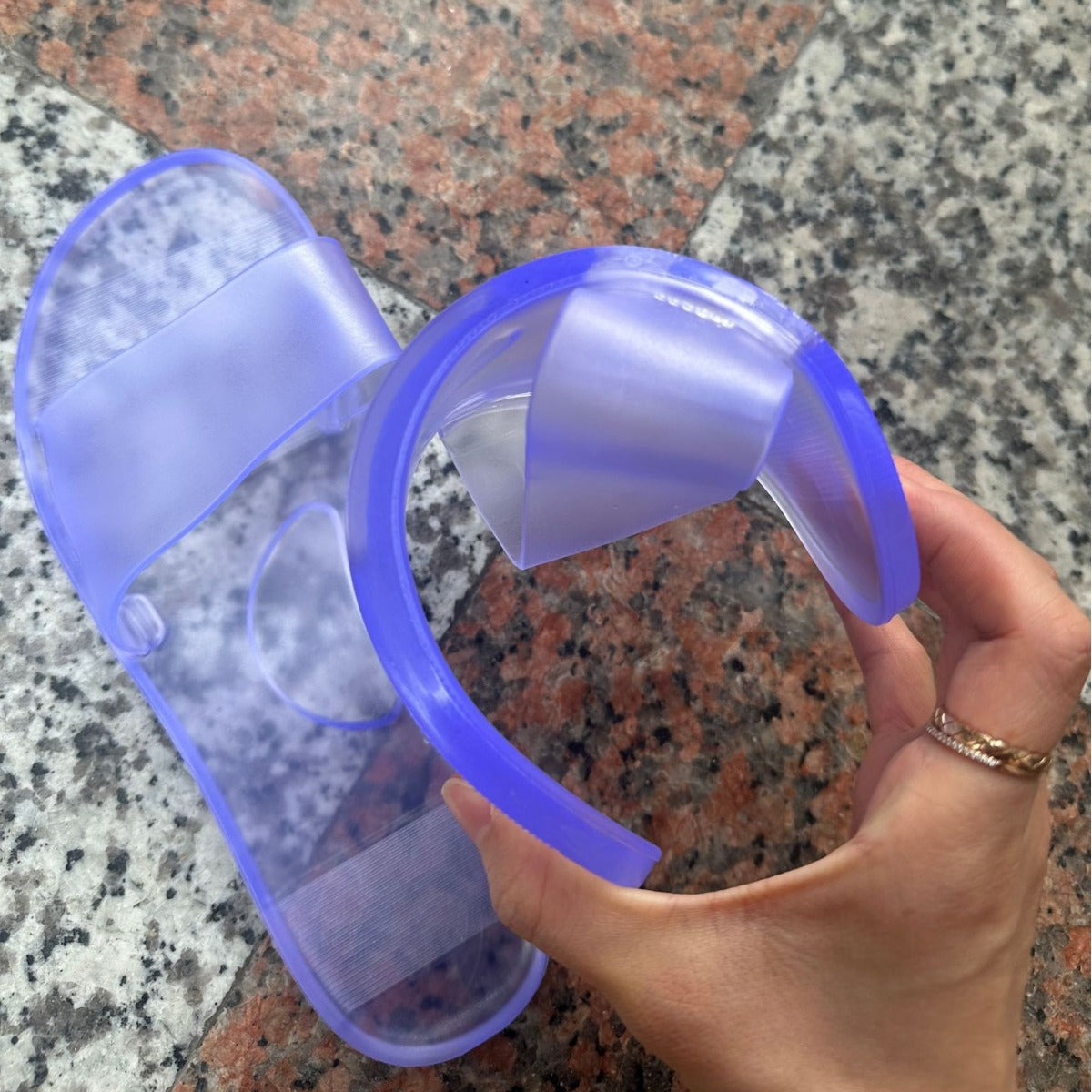 Cross-Border Large Size Crystal Shoes for Women to Wear at Home and Outside, Jelly Glue Sandals, Foreign Trade Wholesale Dropshipping