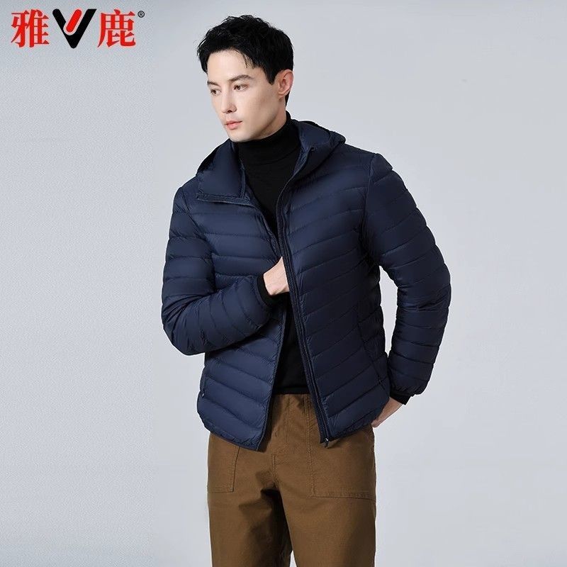 2024 New Style Lightweight Cotton Western Style Clothing Men's Short Lightweight Anti-Season Light Warm Jacket Fashionable Stitching