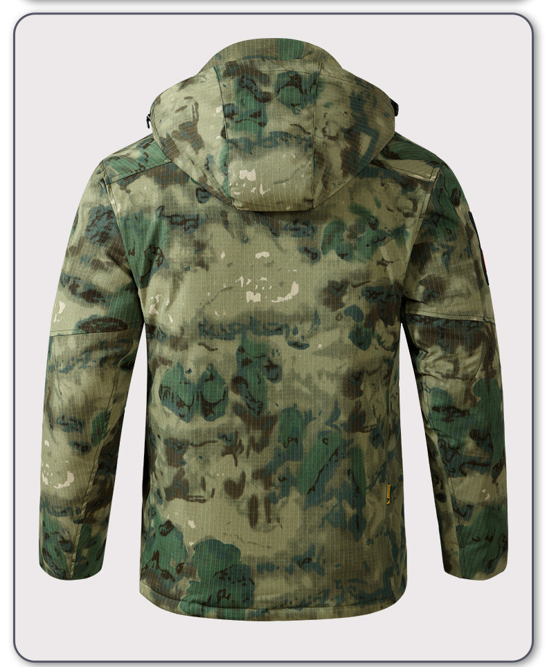 Upgraded Graphene Camouflage Cotton Coat, Thickeneded Cold-Proof and Waterproof Cotton Coat, Anti-Scratch and Wear-Resistant Cotton Jacket, Cold Storage Warm Cotton Coat