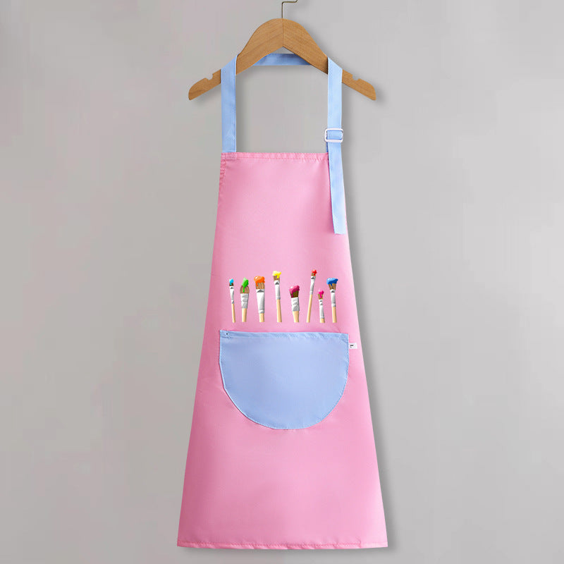 Children's apron painting waterproof antifouling studio cartoon apron big children's kindergarten apron overalls custom logo