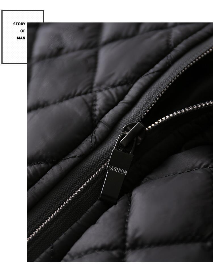 Cross-border foreign trade winter men's cotton-padded jacket European and American fashion Diamond cotton-padded jacket trend casual large size men's cotton-padded jacket coat