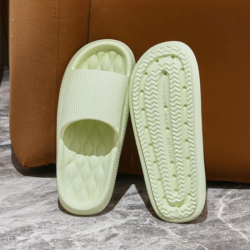 2508 New EVA Cross-border Wholesale Thick Bottom Feeling Slippers Women's Summer Couple Home Mute Bathroom Bath