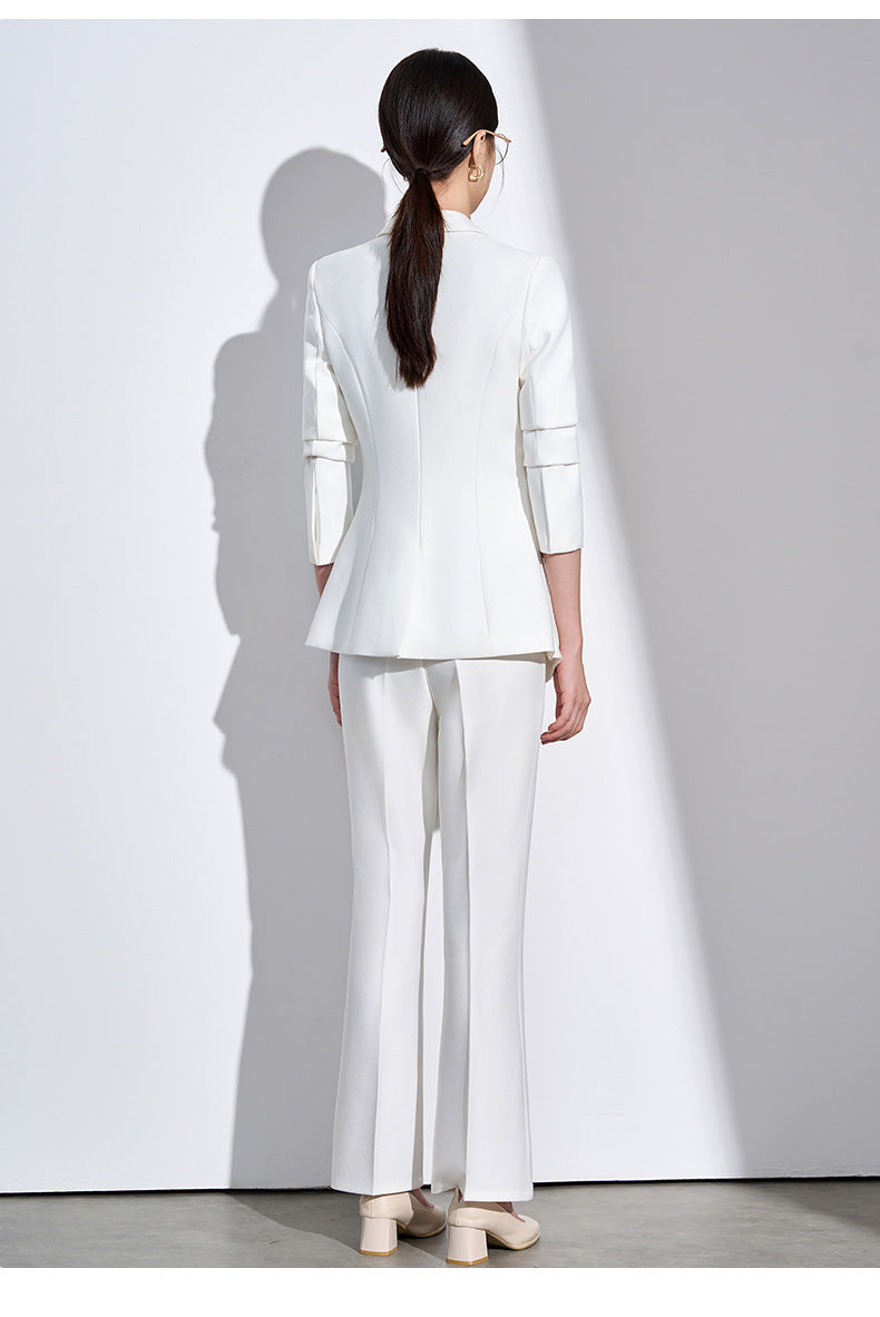 Cross-Border Women's Suit Set, New Design, Professional Formal Attire for Hotel and Beauty Salon Managers, Workwear Blazer