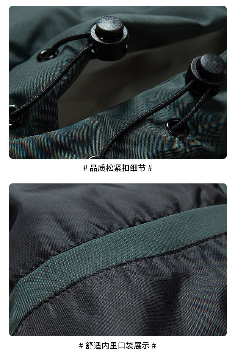 Cross-Border Wholesale Two-Stripe Cotton Jacket Unisex Hooded Cotton Coat Trendy Fashion Thickened Warm Cotton Jacket for Men