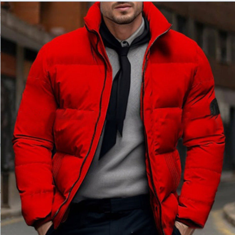 Cross-border Autumn and Winter Foreign Trade Men's Thickened Cotton-padded Clothes Men's European Size Labeling Cotton-padded Jacket Bread Clothes Casual plus size Cotton-padded Jacket Coat