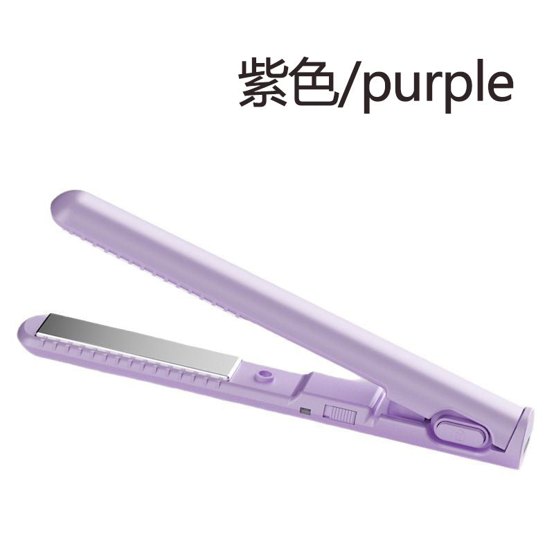Cross-Border Direct Hair Straightener Curling Iron for Women, Student Dormitory Dual-Use USB Small Electric Hair Straightener and Curling Iron