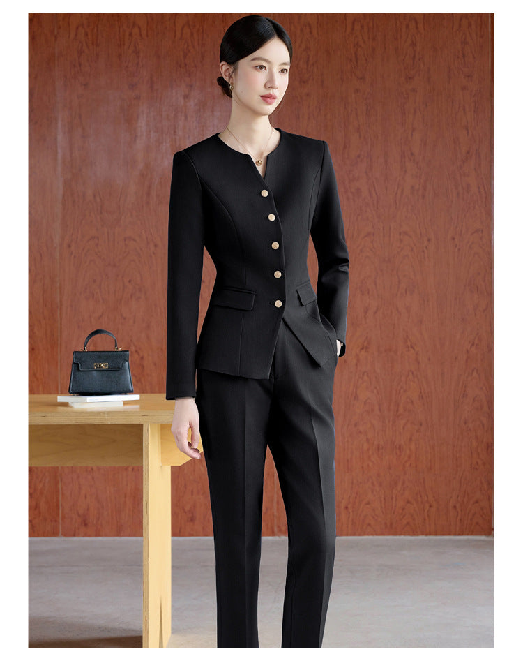 Suit Suit for Women Spring & Fall New Fashion Elegant Goddess Style Professional Wear Formal Wear Beauty Salon Jewelry Store Work Clothes