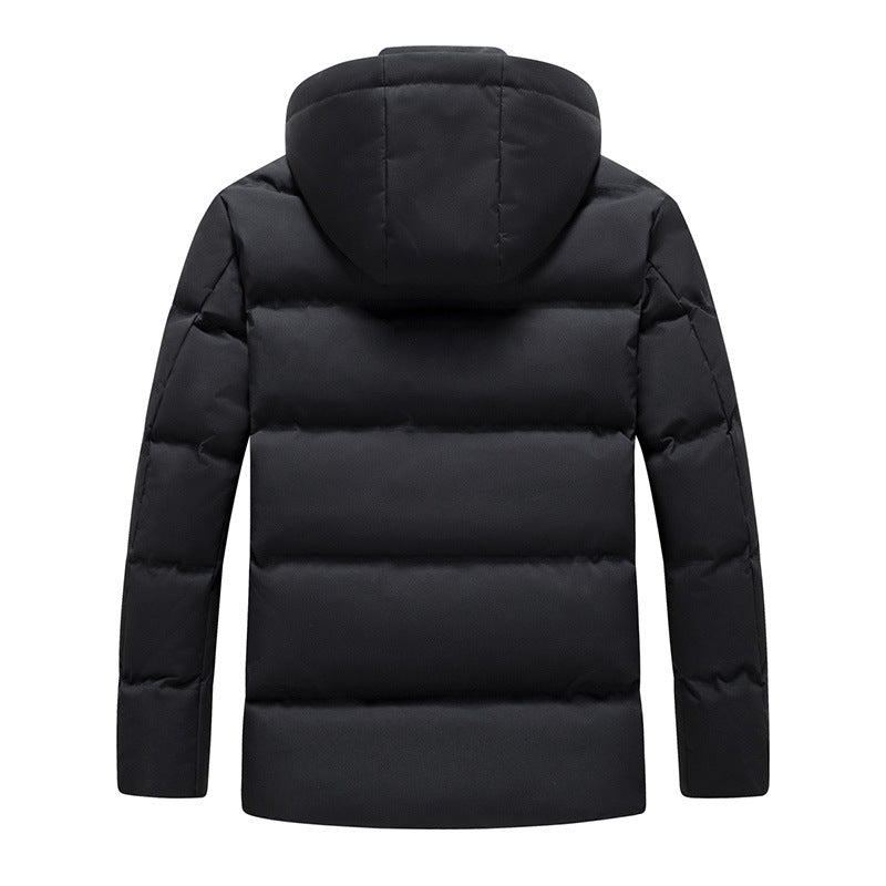 2024 Cross-border Foreign Trade Winter Middle-aged and Elderly Dad Clothes Men's Down Cotton-padded Coat Thickened Warm Hooded Cotton-padded Coat