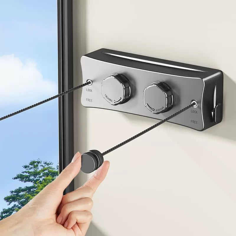 Invisible Clothesline Indoor Punch-Free Balcony Invisible Retractable Clothes Drying Artifact Bathroom Clothes Drying Rack Wire Rope