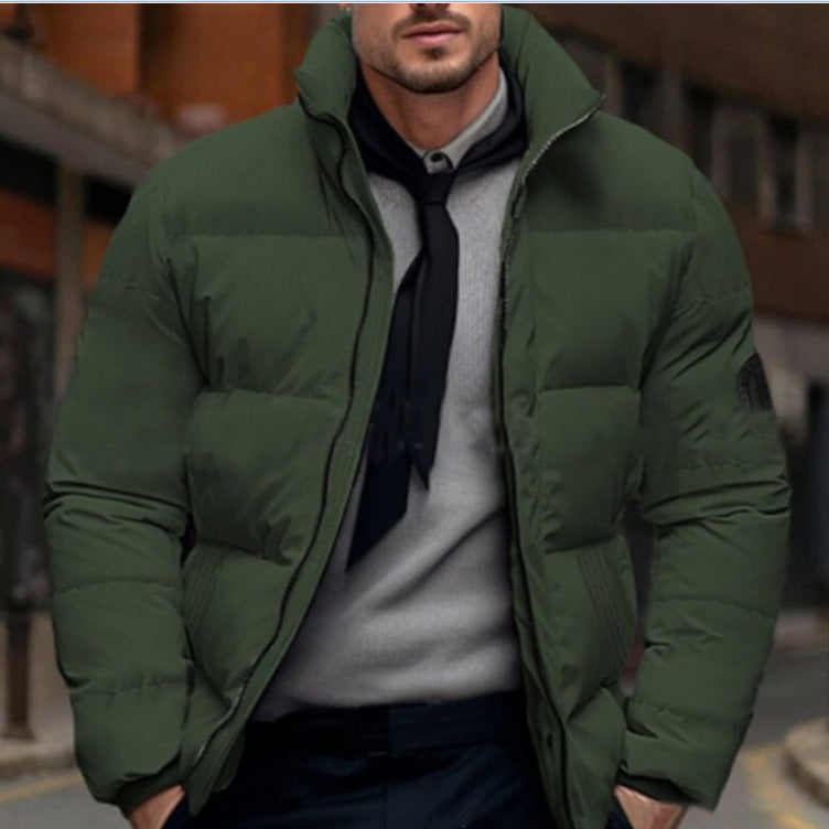 Cross-border Autumn and Winter Foreign Trade Men's Thickened Cotton-padded Clothes Men's European Size Labeling Cotton-padded Jacket Bread Clothes Casual plus size Cotton-padded Jacket Coat