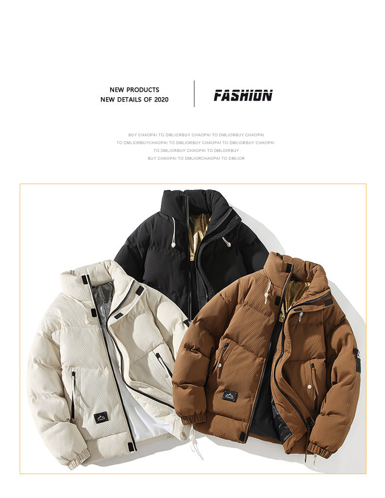 American Street Fashion Brand Graphene Winter Thickened I Charge Daily Casual All-match Cotton Jacket