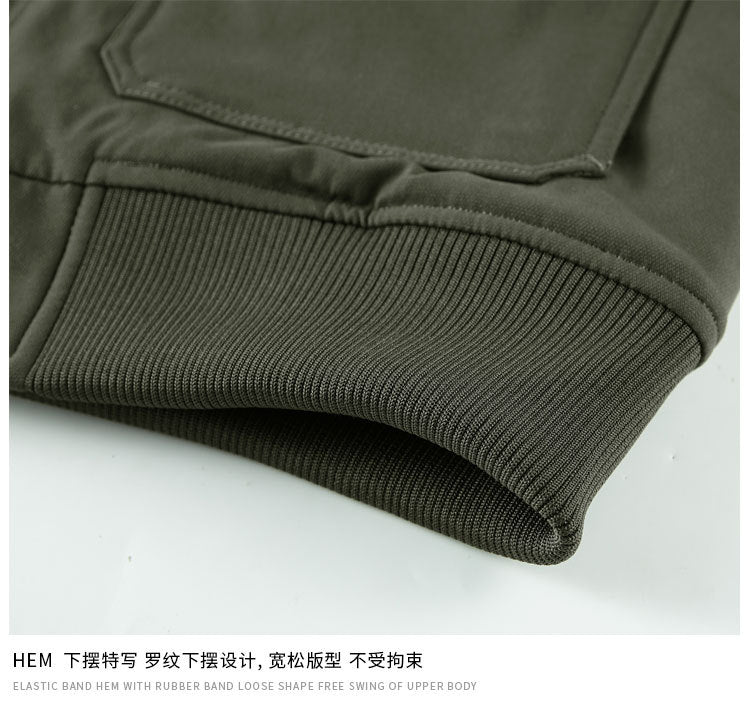 Factory direct winter plus velvet men's cotton-padded overalls cotton-padded jacket coat fur collar thickened pilot cotton-padded jacket 89K16