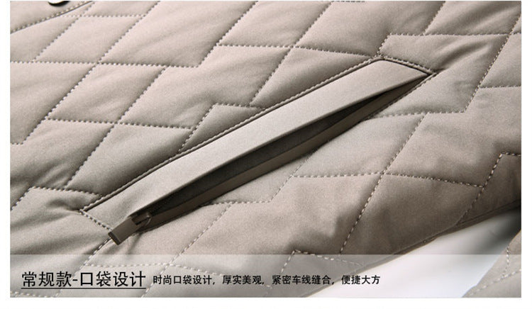 24 Winter Men's Cotton Jacket for Young and Middle-Aged, Casual Trendy Warm Silk Cotton Coat, Casual Outerwear for Men