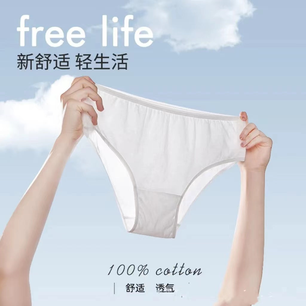 Disposable Underwear Women's Pure Cotton Sterilization Travel Disposable Shorts Maternity Confinement Bath Sauna Breathable and Comfortable