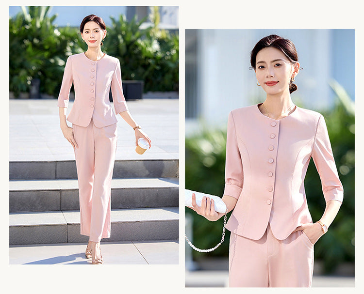New Chinese Style Professional Skirt Classy Suit Suit for Women 2025 New Sales Workwear Conference Reception Work Clothes Summer