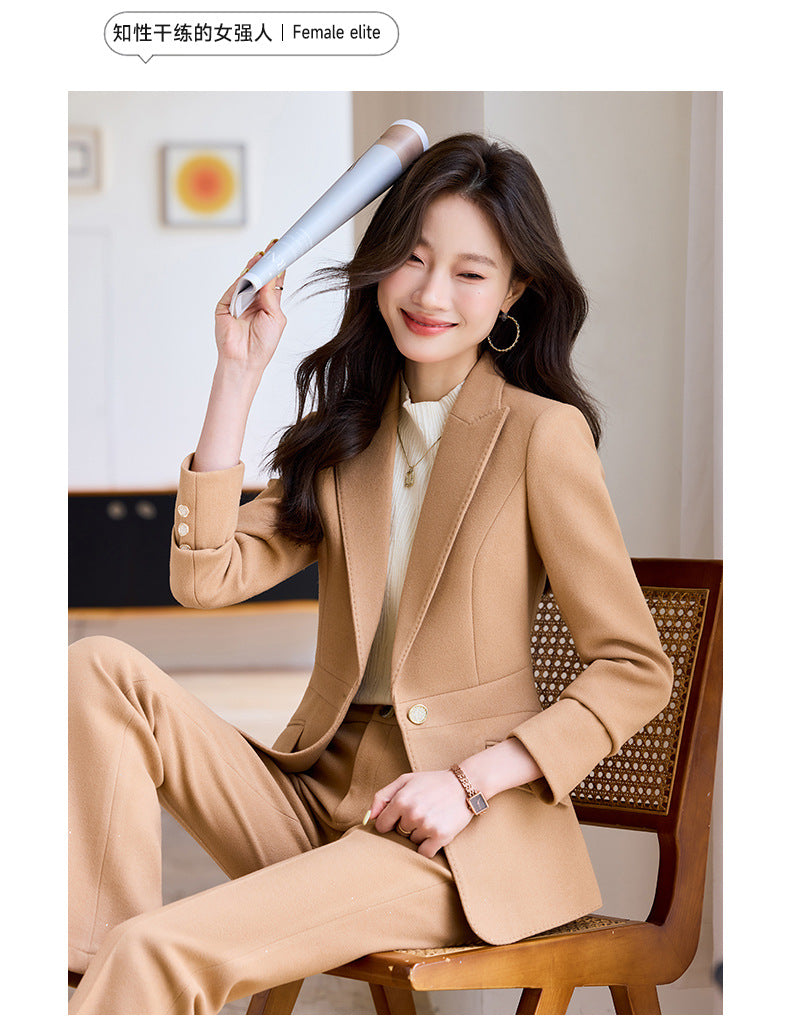 Cross-Border High-End Women's Suit Set, New Style Women's Casual Professional Fashion Elegant Slim-Fit Formal Workwear