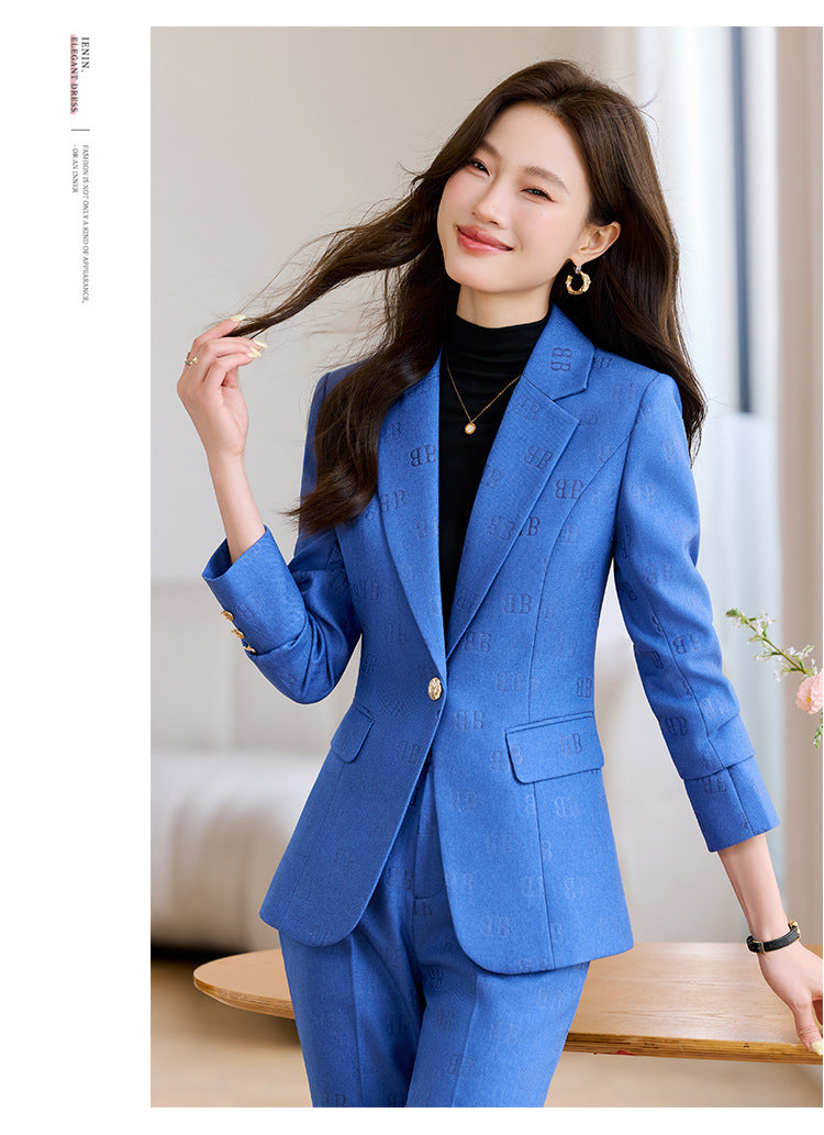 High-End Fashion Letter Printed Suit Suit for Women Spring & Fall 2025 New Design Exquisite Suit Two-Piece Set
