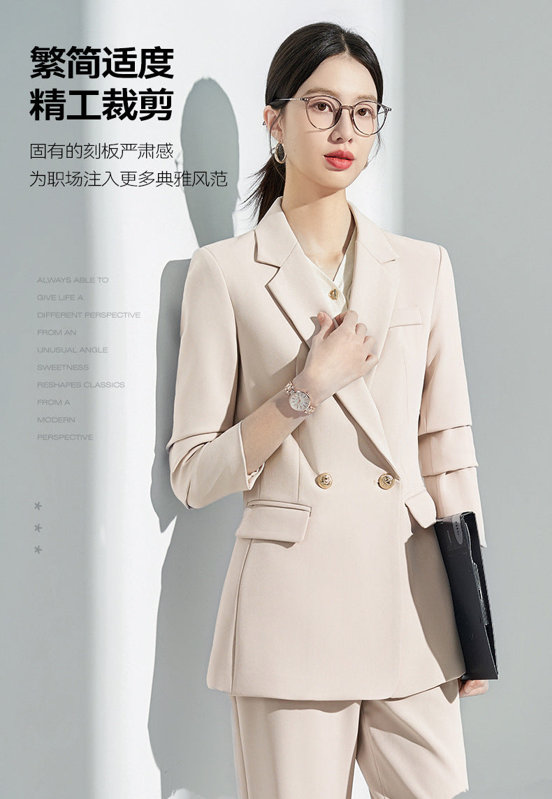 Gray Suit Women's Formal Wear 2025 New Spring & Fall Small High-End Elegant Professional Suit Work Clothes