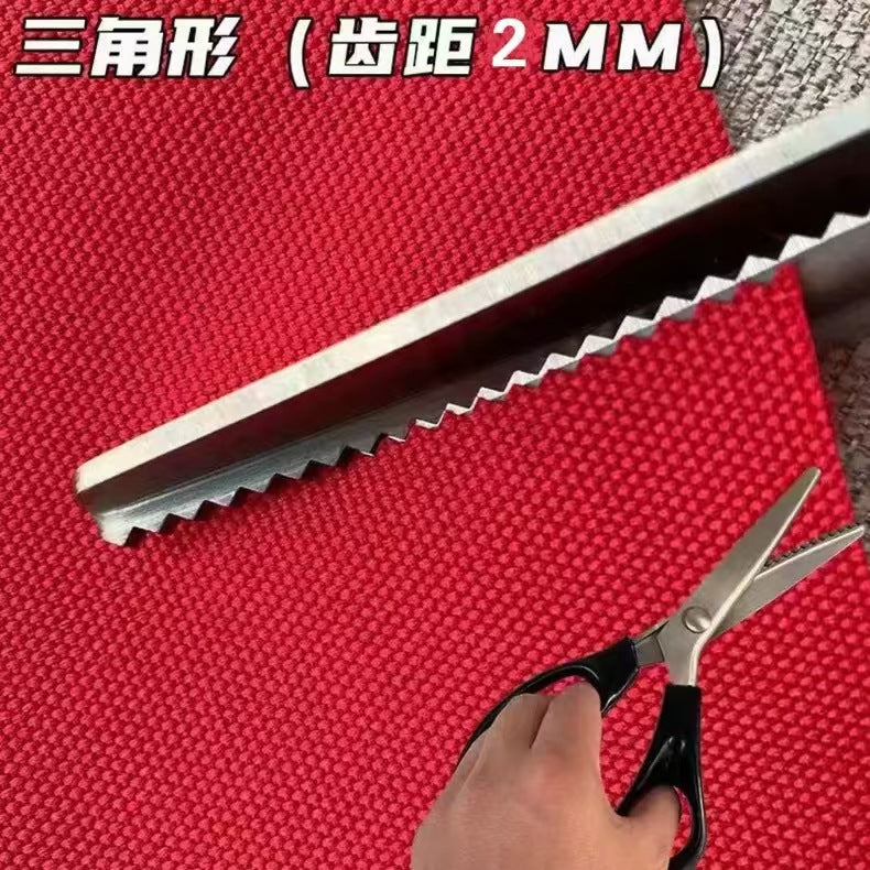 Handmade DIY Triangle Sawtooth Hair Cutter Tailor Scissors Handmade Lace Cutter Wave Cut Lace Household Scissors