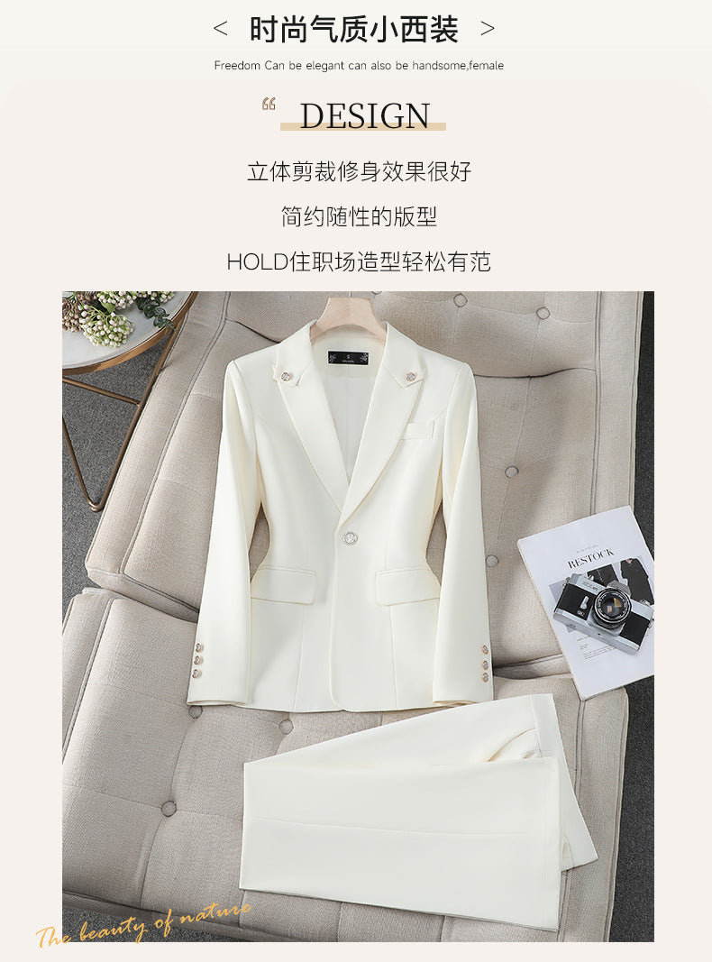 Cross-Border Women's Suit Set, New Autumn Style for College Students, Interview Formal Wear, Elegant Goddess Style Casual Blazer