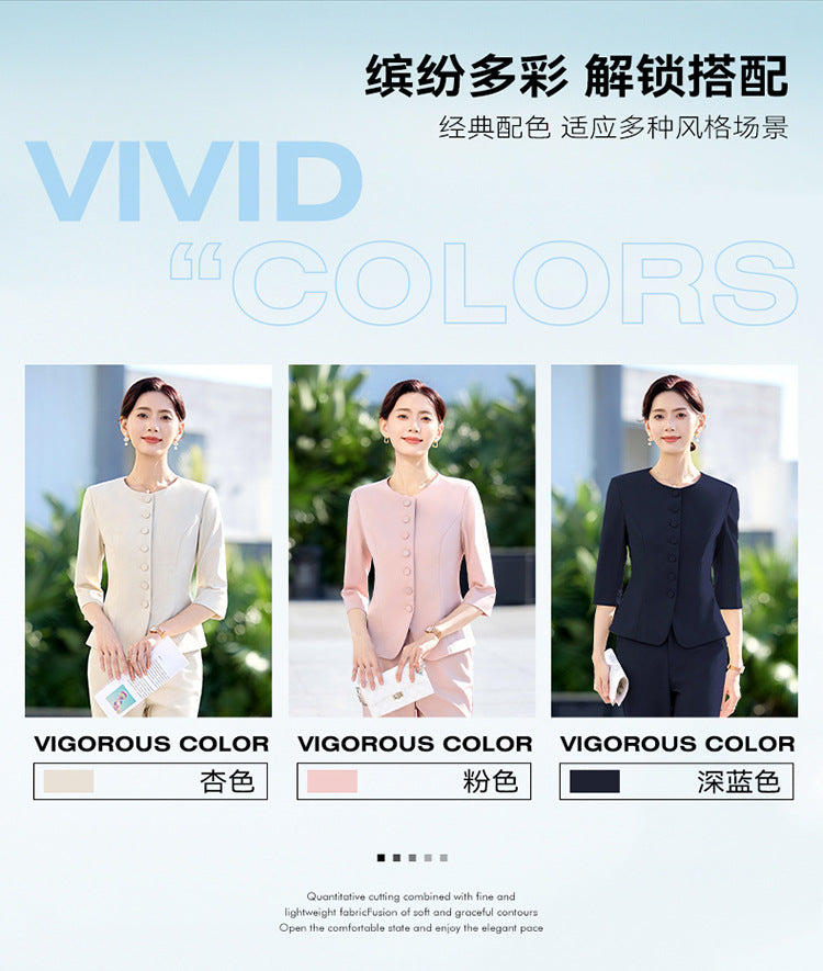 New Chinese Style Professional Skirt Classy Suit Suit for Women 2025 New Sales Workwear Conference Reception Work Clothes Summer